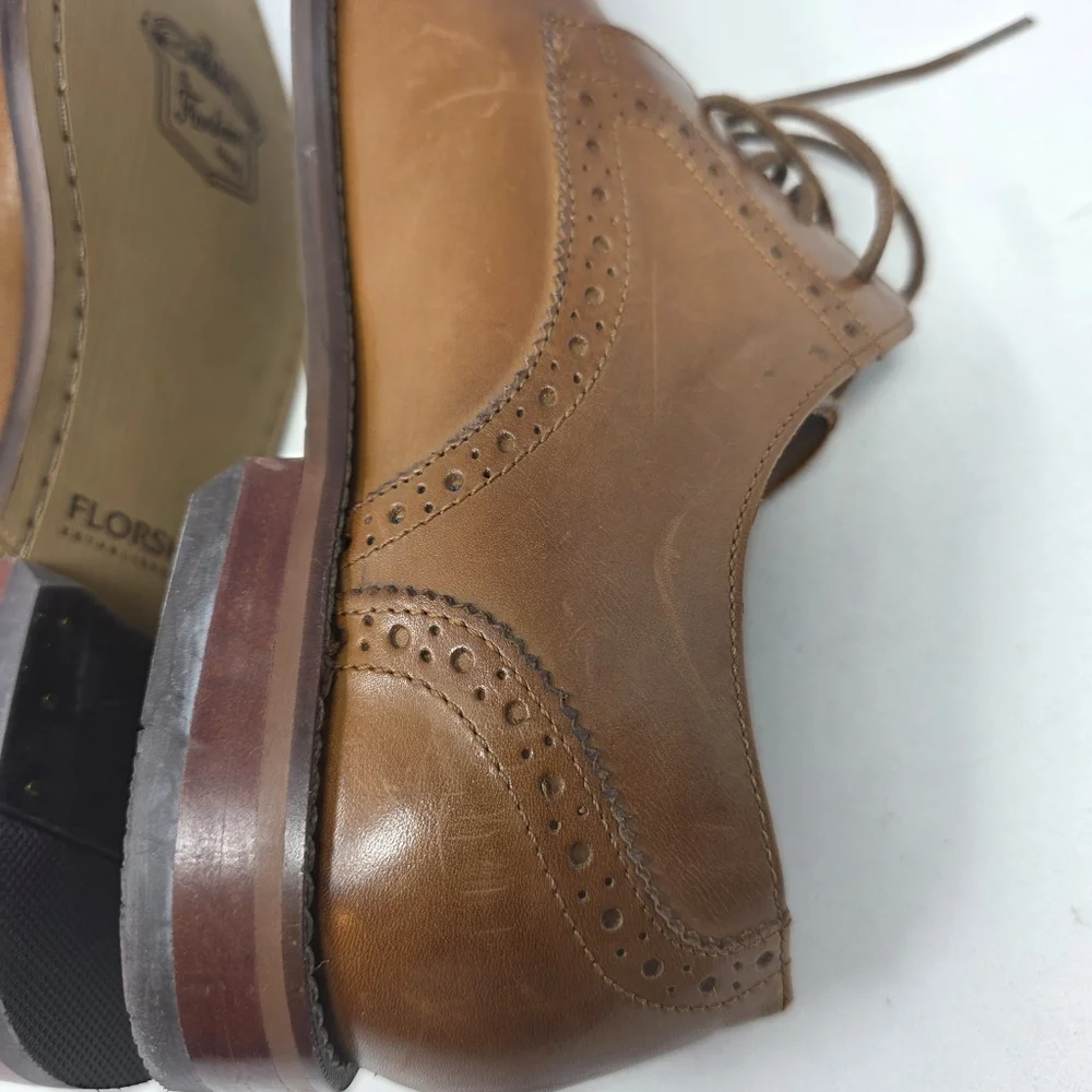 NEW Florsheim Marino Oxford Cap Toe Men's Size 9D Saddle Tan #11589‎ 257 No Box.